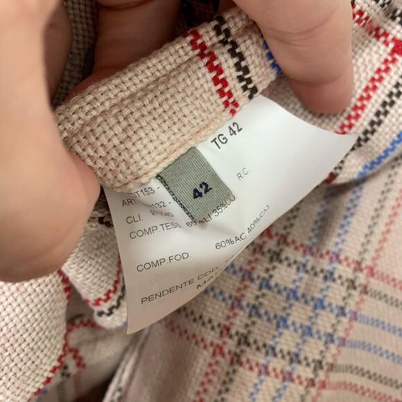 Boglioli Italy Jacket Unstructured Unlined Plaid Blazer Womens 42 IT US 6 - Picture 14 of 16